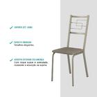 Conjunto 2 Cadeiras Tubo Champanhe Tecido Bege Carraro