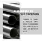 Conjunto 2 Cadeiras Tubo Cromado Assento Preto
