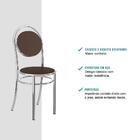 Conjunto 2 Cadeiras Tubo Cromado Napa Marrom