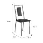 Conjunto 2 Cadeiras Tubo Cromado Napa Preta