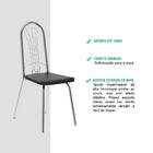 Conjunto 2 Cadeiras Tubo Cromado Napa Preta Carraro