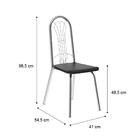 Conjunto 2 Cadeiras Tubo Cromado Napa Preta Carraro