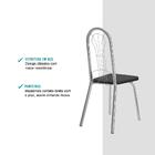 Conjunto 2 Cadeiras Tubo Cromado Napa Preta Carraro