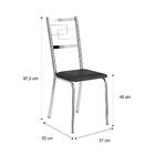 Conjunto 2 Cadeiras Tubo Cromado Napa Preta Carraro