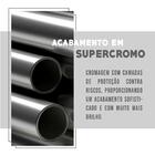 Conjunto 2 Cadeiras Tubo Cromado Napa Preta Carraro
