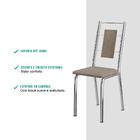 Conjunto 2 Cadeiras Tubo Cromado Tecido Bege 1726 Carraro