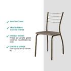 Conjunto 2 Cadeiras Tubo Ouro Velho Tecido Camurça Carraro