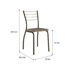 Conjunto 2 Cadeiras Tubo Ouro Velho Tecido Camurça Carraro