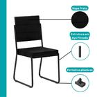 Conjunto 2 Cadeiras Tubo Preto Com Napa Preta Carraro