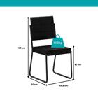 Conjunto 2 Cadeiras Tubo Preto Com Napa Preta Carraro