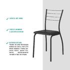Conjunto 2 Cadeiras Tubo Preto Napa Preta Carraro