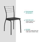 Conjunto 2 Cadeiras Tubo Preto Napa Preta Carraro