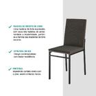 Conjunto 2 Cadeiras Tubo Preto Tecido Chumbo