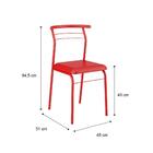 Conjunto 2 Cadeiras Tubo Vermelho Napa Vermelho