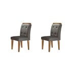 Conjunto 2 Cadeiras Valentina Grafite/imbuia