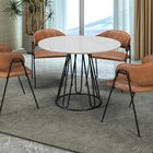 Conjunto 2 Cadeiras Veneza 81cm X 54cm X 45cm Caramelo/preto