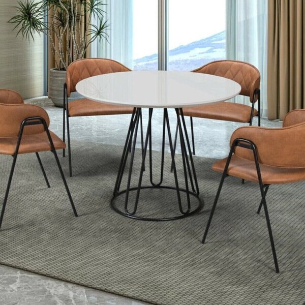 Conjunto 2 Cadeiras Veneza 81cm X 54cm X 45cm Caramelo/preto