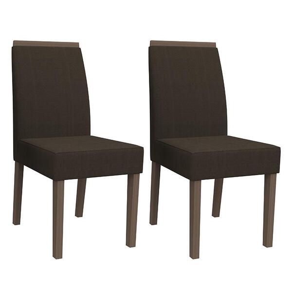 Conjunto 2 Cadeiras Veneza Imbuia/ - Pr Móveis