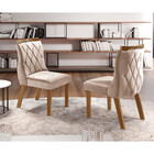 Conjunto 2 Cadeiras Viena Em Suede Espumas D18 D20 Shopkasa