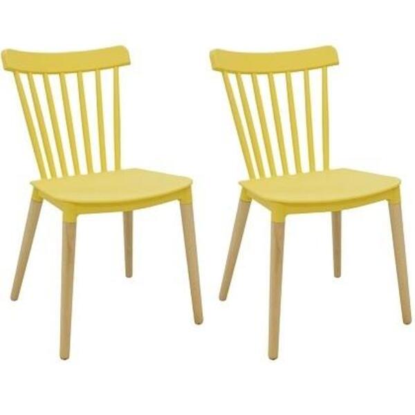 Conjunto 2 Cadeiras Windsor Amarela Empório Tiffany