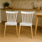 Conjunto 2 Cadeiras Windsor Branca Para Sala De Jantar Cozinh