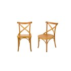 Conjunto 2 Cadeiras X Texas Madeira Tauarí Maciça Nozes