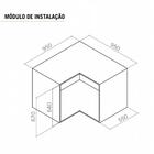 Conjunto 2 Cestos Giratórios Redondos Três Quartos Para Módul