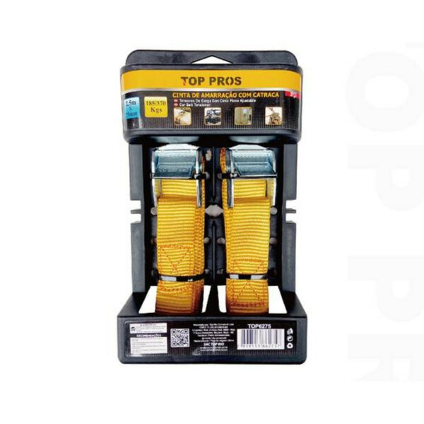 Conjunto 2 Cintas De Amarração Com Catraca