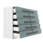 Conjunto 2 Cômodas 5 Gavetas 60cm Violeta Espresso Móveis Bra