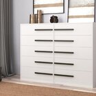 Conjunto 2 Cômodas 5 Gavetas 60cm Violeta Espresso Móveis Bra