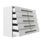 Conjunto 2 Cômodas 5 Gavetas 60cm Violeta Espresso Móveis Bra