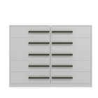 Conjunto 2 Cômodas 5 Gavetas 60cm Violeta Espresso Móveis Bra