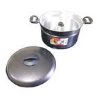 Conjunto 2 Em 1 Panela Banho Maria Preta Craqueada Extang