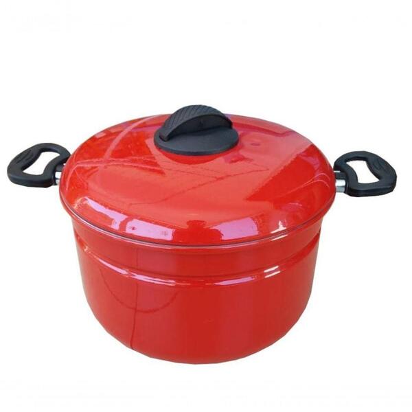 Conjunto 2 Em 1 Panela De Pudim Banho Maria Vermelha Extang