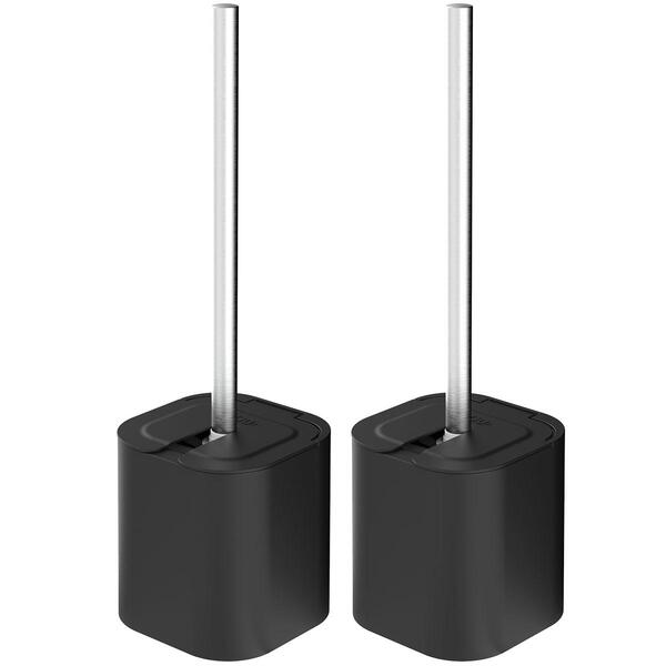 Conjunto 2 Escovas Sanitárias Com Suportes Para Banheiro Lava