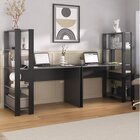 Conjunto 2 Escrivaninhas Com Estante Match 4 Prateleiras 120c