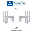 Conjunto 2 Escrivaninhas Com Estante Match 4 Prateleiras 120c