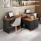 Conjunto 2 Escrivaninhas Gold Freijó/preto