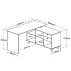 Conjunto 2 Escrivaninhas Gold Olmo/branco