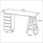 Conjunto 2 Escrivaninhas Modernas Spirit Com Gavetas E Pratel