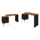 Conjunto 2 Escrivaninhas Plus Estilo 287cm Freijó E Preto Fre