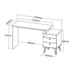 Conjunto 2 Escrivaninhas Plus Estilo 287cm Olmo E Branco Olmo