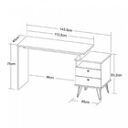 Conjunto 2 Escrivaninhas Plus Estilo Industrial Freijó/preto