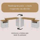 Conjunto 2 Escrivaninhas Plus Estilo Industrial Olmo/branco