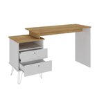 Conjunto 2 Escrivaninhas Plus Estilo Industrial Olmo/branco