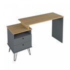 Conjunto 2 Escrivaninhas Plus Estilo Industrial Olmo/grafito