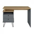 Conjunto 2 Escrivaninhas Plus Estilo Industrial Olmo/grafito