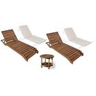 Conjunto 2 Espreguiçadeiras Colchonete E Mesa Long Ipanema Re