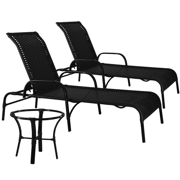 Conjunto 2 Espreguiçadeiras E Mesa De Centro Havaí Área De Pi