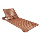 Conjunto 2 Espreguiçadeiras E Mesa De Centro Roma Madeira